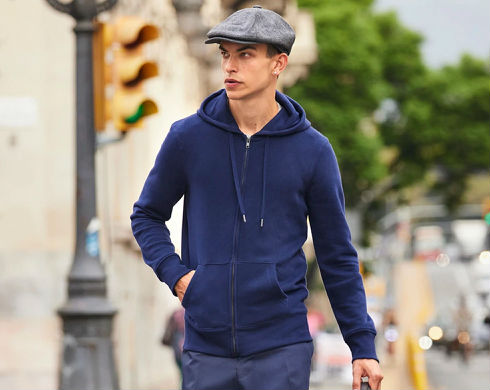 Pánska mikina s kapucňou na zips KING